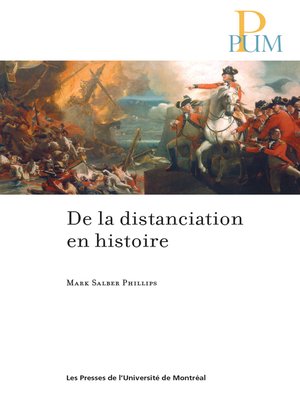 cover image of De la distanciation en histoire